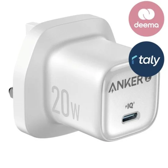 Anker Zolo 20W Wall Charger, Compact USB C, High Speed Charging - White
